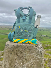 Load image into Gallery viewer, Spring Dogs Backpack for Dog Lovers and Owners- colourful embroidered compact rucksack for your adventures