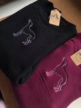 Load image into Gallery viewer, Embroidered Sighthound Silhouette Sweatshirt- Gifts for Whippet, greyhound, galgo, lurcher lovers and owners