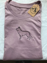 Load image into Gallery viewer, Embroidered GSD T-shirt - Gifts for german shepherd / Alsatian lovers and owners