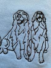 Load image into Gallery viewer, Imperfect golden retriever  Sweatshirt - Size M/ SKY BLUE
