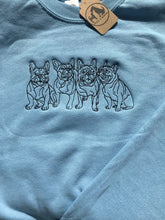 Load image into Gallery viewer, Embroidered French Bulldog Sweatshirt- Gifts for Frenchie lovers