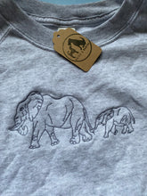 Load image into Gallery viewer, IMPERFECT Elephant sweatshirt- GREY L