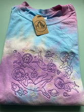 Load image into Gallery viewer, TIE DYE Intergalactic Dogs Organic T-shirt- Gifts for dog lovers and owners