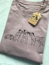 Load image into Gallery viewer, Embroidered Border Terrier T-Shirt- Organic cotton tee for dog lovers