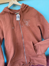 Load image into Gallery viewer, PRE-LOVED - Here to Pet all the Dogs -  Zip Up Hoodie - Orange
