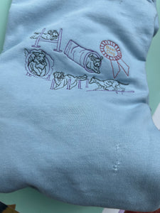 Agility Dogs Hoodie - Sky Blue