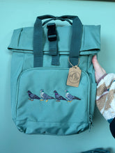 Load image into Gallery viewer, Colourful Birds Backpack for Bird Lovers and Owners- colourful embroidered compact rucksack for your adventures
