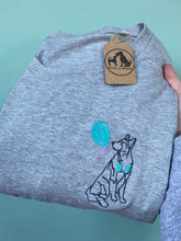 Load image into Gallery viewer, Dogs Balloon T-Shirt- Embroidered tee for dog lovers

