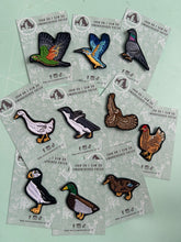 Load image into Gallery viewer, Bird Embroidered Sew on / Iron on Patch - For up-cycling projects.
