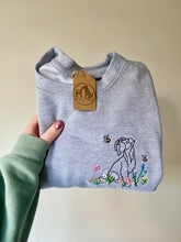 Load image into Gallery viewer, OUTLINE STYLE - Wildflower Dogs Sweatshirt - Embroidered sweater for dog lovers
