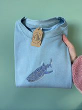 Load image into Gallery viewer, Whale Shark Embroidered Sweatshirt - Gifts for ocean lovers
