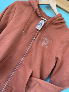PRE-LOVED - Here to Pet all the Dogs -  Zip Up Hoodie - Orange