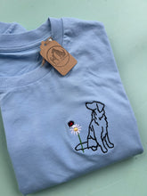 Load image into Gallery viewer, Dog Ladybird Daisy T-Shirt- Various Breeds- Embroidered tee for dog lovers
