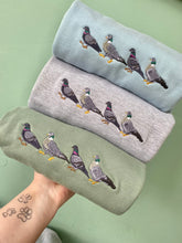 Load image into Gallery viewer, Pigeon Embroidered Sweatshirt - Pigeon gifts for pigeon lovers.
