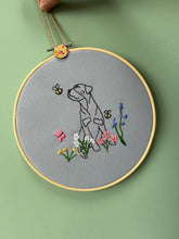 Load image into Gallery viewer, Wildflower  Dog Breed Embroidered Decorative Hoop (8 INCH)- Display in your home - Home Decor

