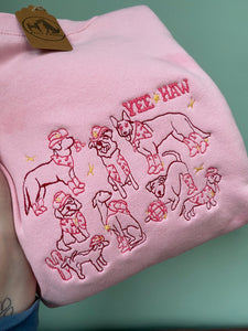Yeehaw Dogs Sweatshirt - Pink