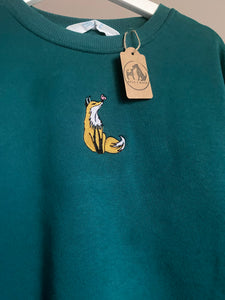 PRE-LOVED ‘fox’ green sweatshirt