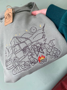 Camping / Campervan Dogs Sweatshirt for dog lovers and adventurers