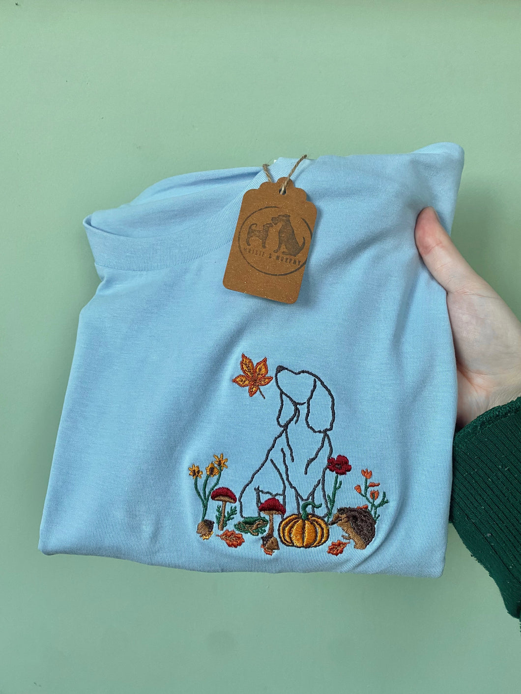 Various Breeds- Autumn Woodlands Dogs T-Shirt- Embroidered tee for dog lovers