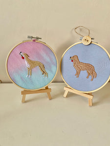 Mini Dog Breed Embroidered Decorative Hoop (5 INCH)- Display in your home - Home Decor