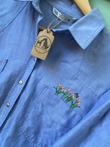 PRE-LOVED - Tulips Bee Shirt - Blue