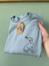Load image into Gallery viewer, Spring Labrador Outline Sweatshirt - Gifts yellow, red, chocolate, black and silver Labrador owners and lovers.
