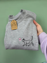 Load image into Gallery viewer, Spring Cat Outline Sweatshirt - Gifts for cat owners and lovers.
