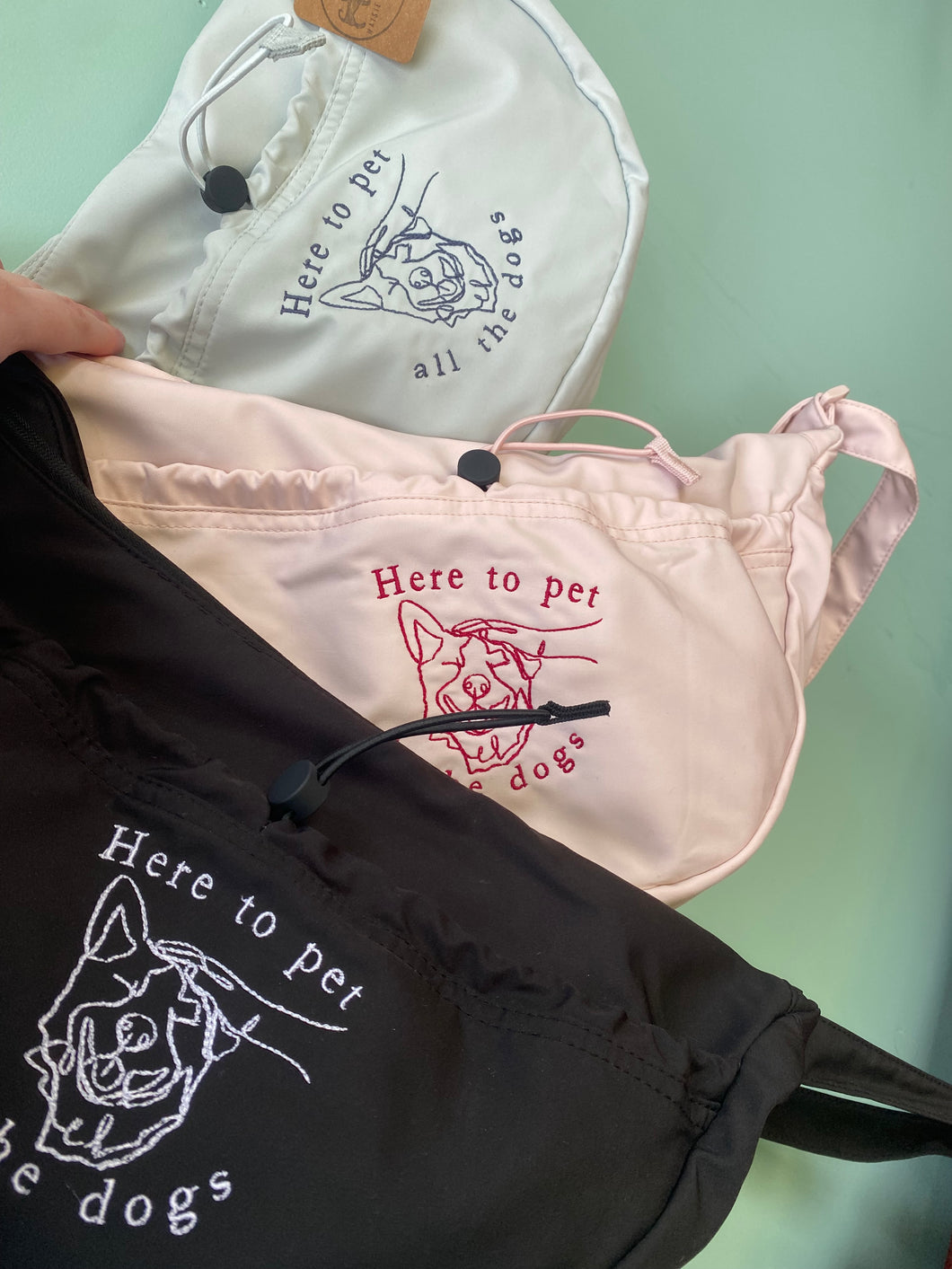 Here to Pet All the Dogs Cross Body Bag
