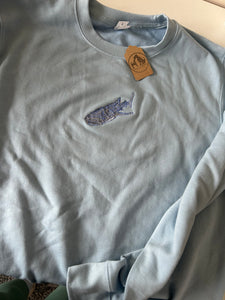 IMPERFECT whale Shark Sweatshirt - Sky Blue - M