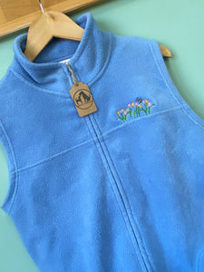 PRE-LOVED - Tulips Bee Fleece Gilet - Blue