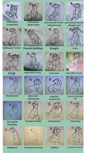 Load image into Gallery viewer, Spring Dog Breed Outline Backpack for Dog Lovers and Owners- colourful embroidered compact rucksack for your adventures
