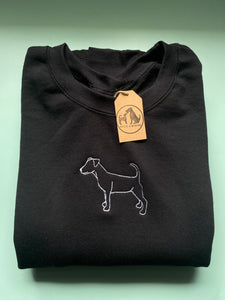 SILHOUETTE STYLE SWEATSHIRT - Various Breeds- Dogs Sweatshirt - Embroidered sweater for dog lovers