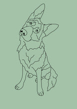 Load image into Gallery viewer, Digital Line Drawing Family / Friends Portrait - People and Pets
