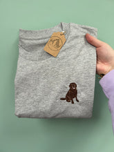 Load image into Gallery viewer, Dog Breed Full Colour T-Shirt- Embroidered organic cotton tee for dog lovers
