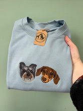 Load image into Gallery viewer, Custom Full Colour Pet Face Embroidered Sweatshirt

