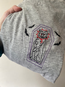 Vampire Collie T-Shirt - Halloween - grey / XL