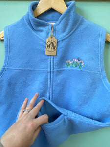 PRE-LOVED - Tulips Bee Fleece Gilet - Blue