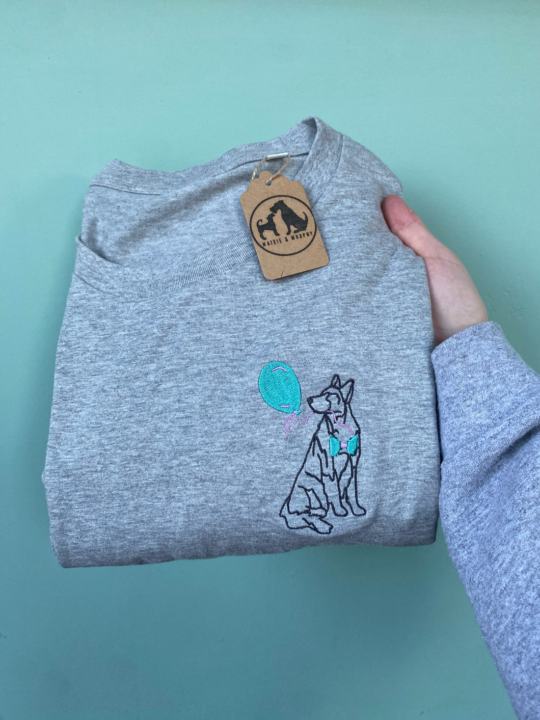 Dog Balloon Sweatshirt - Various Breeds- Embroidered sweater for dog lovers