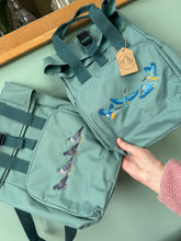 Load image into Gallery viewer, Colourful Birds Backpack for Bird Lovers and Owners- colourful embroidered compact rucksack for your adventures
