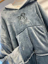 Load image into Gallery viewer, Custom Pet Embroidered Lounge Hoodie - Sherpa lined oversized slouchy lounge hoodie
