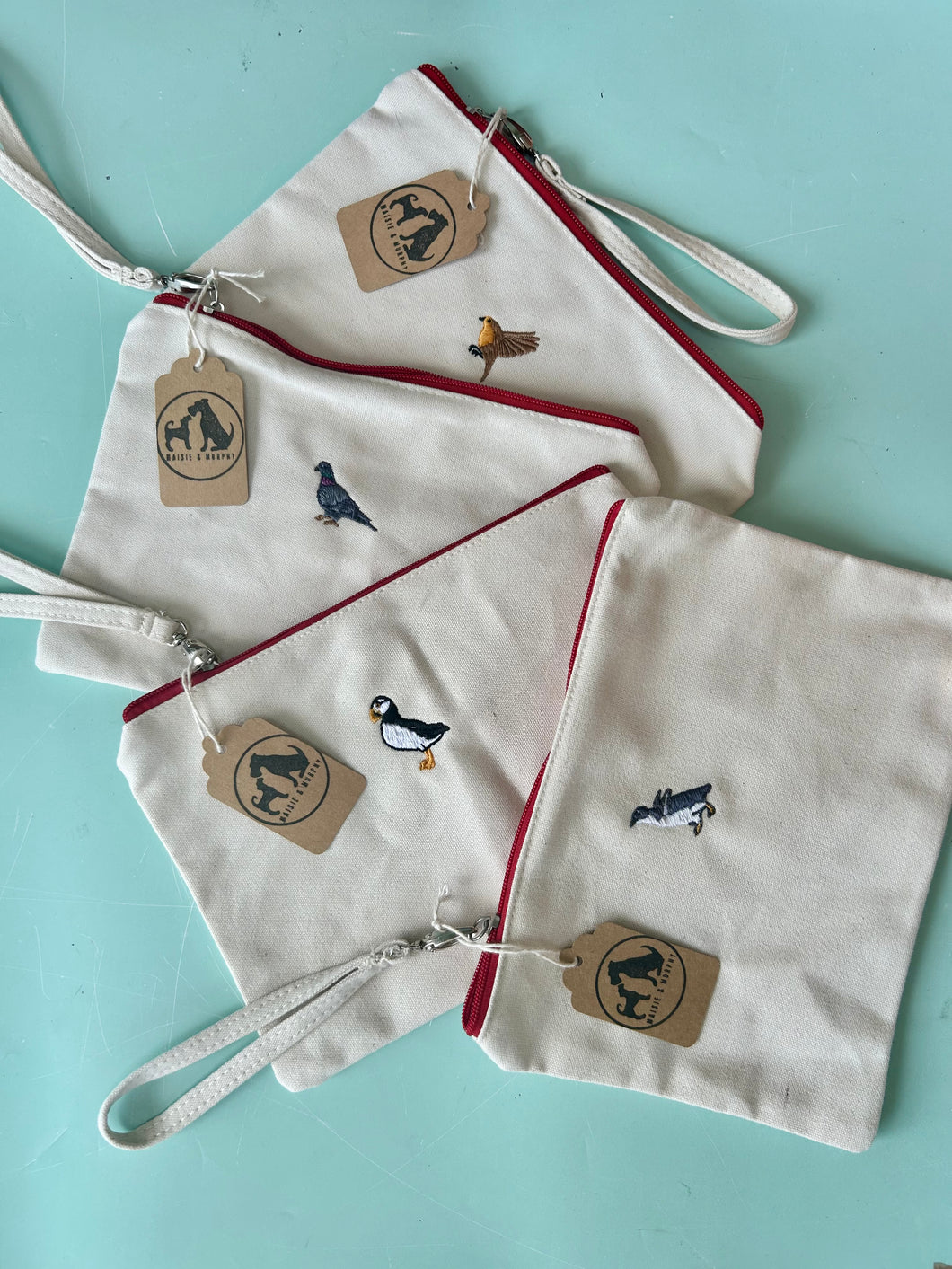 Dinky Bird Accessories Pouch / Make up bag / travel bag / sewing bag.