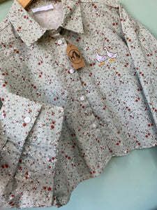 PRE-LOVED - Duck Floral Cropped Shirt
