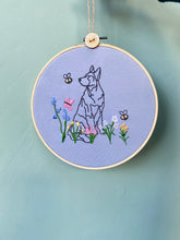 Load image into Gallery viewer, Wildflower  Dog Breed Embroidered Decorative Hoop (8 INCH)- Display in your home - Home Decor
