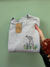 Load image into Gallery viewer, OUTLINE STYLE - Bluebells Dogs Sweatshirt - Embroidered sweater for dog lovers
