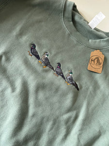 IMPERFECT Pigeons Sweatshirt - Dusty Green - S