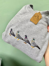 Load image into Gallery viewer, Pigeon Embroidered Sweatshirt - Pigeon gifts for pigeon lovers.
