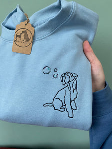 OUTLINE STYLE - Dogs Bubbles Sweatshirt - Embroidered sweater for dog lovers (Copy)