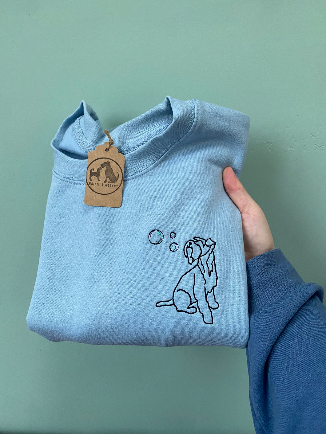 OUTLINE STYLE - Dogs Bubbles Sweatshirt - Embroidered sweater for dog lovers (Copy)