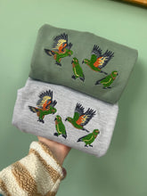 Load image into Gallery viewer, Embroidered Kea Alpine Parrot Sweatshirt - colourful sweatshirt for bird lovers
