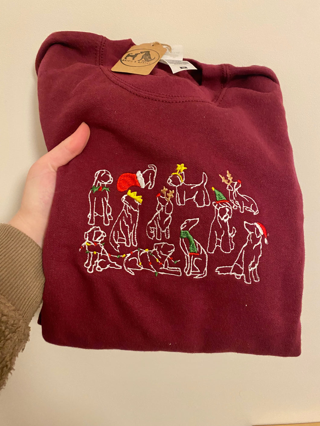 Festive Dogs Sweatshirt - Multi sizes